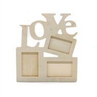 1 "love" ramme i træ til billeder.